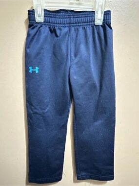 Under Armour Kids Navy Sweatpants with Teal Logo